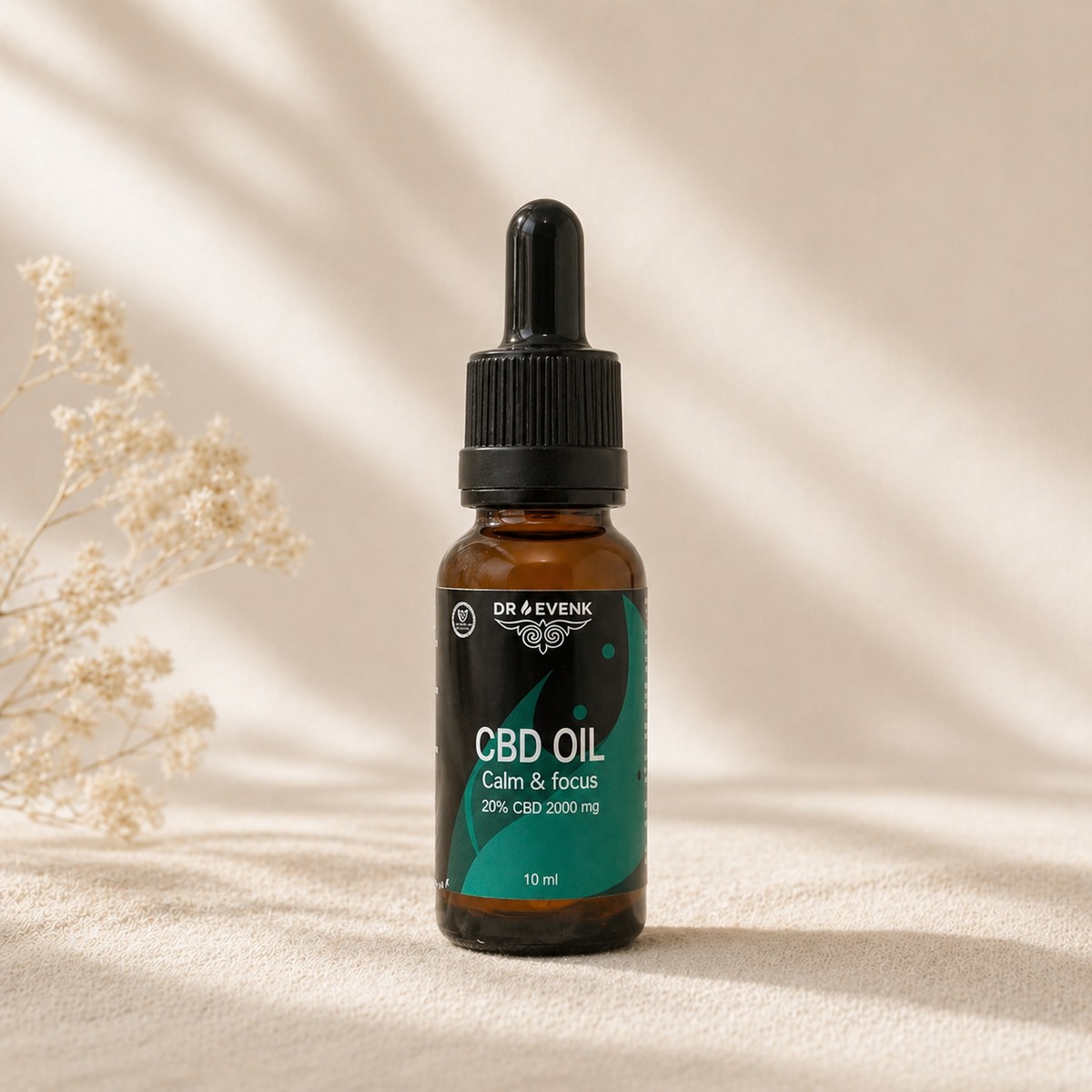 Dr. Evenk CBD Oil 20%, масляный 10 мл — Экстракт, 10 мл, 20% CBD (≈2000 мг) — купить в Казахстане
